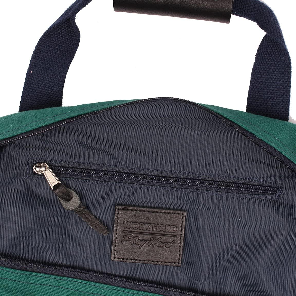  | Boarding Pass Forest Green "Work Hard, Play Hard" Duffel Bag | Travel Duffels