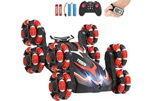 Eulogia Remote Control Car, 360° Stunt RC Car with Upright & Side Rotation, 4WD All-Terrain Truck Includes Two 1200mAh Batteries for 1.5H Play – Ideal Gift for Boys 5-12