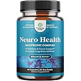 Nootropics Brain Support Supplement - Mental Focus Nootropic Memory Supplement for Brain Health & and Performance Blend, with
