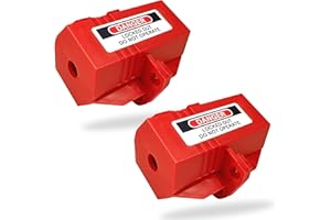 TRADESAFE Lockout Tagout Plug Lock - 110-125 Volt Locks for Electrical Plugs, Extension Cord Lock 3-1/4 x 1-3/4 inches, Small Plug Lockout, 2 Pack