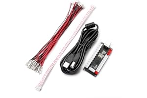 BEYEE Zero Delay Arcade USB Encoder PC to Joystick For MAME & Raspberry Pi Retropie Projects (5Pin+2.8mm)