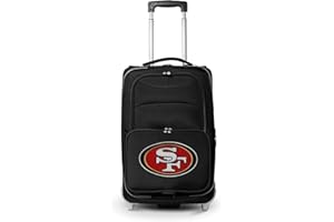Denco San Francisco 49ers 21” Rolling Carry-On Luggage- Travel with NFL Licensed Bag- Great for Airports and Trips