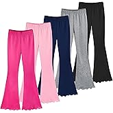 KornaDoz 3 Pcs Girls Flare Leggings Mid Waisted Bell Bottom Yoga Pants