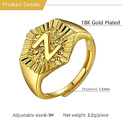 U7 Women Knuckle Ring 18K Gold Plated Statement