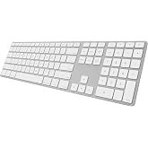 Matias FK418BTS Bluetooth Wireless Aluminum Keyboard with Numeric Keypad and 4-Device Sync - Compatible with Mac, iPhone, iPad, Android and Windows PC (Silver)
