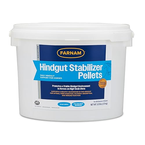 Farnam Hindgut Stabilizer Pellets, Daily Digestive & Immune Supplement for Horses Helps Maintain a Balanced Microbiome for Optimal Digestion
