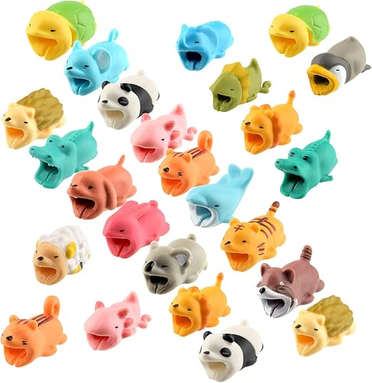Amazon Co Jp Tuparka 動物ケーブルプロテクター 25個 かわいい動物充電コードセーバー 携帯電話usb充電ケーブルプロテクター ほとんどの携帯電話充電ケーブルに対応 携帯電話アクセサリー Usb充電器を保護 Electronics Cameras