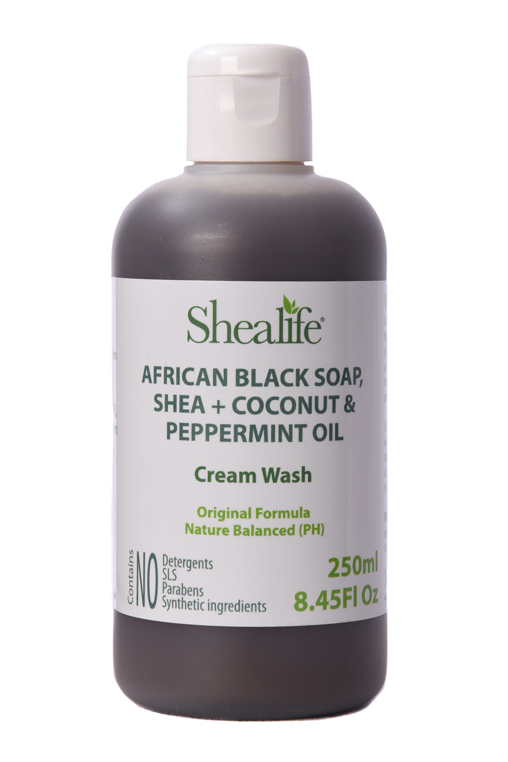African Black Soap Liquid, 250ml - Foot & Body Cream Wash : Shea Oil , with Coconut & Peppermint Oil made using Unrefined Shea Butter, Cocoa Pod Ash, & Virgin Coconut Oil. Contains No SLS, Detergents & Parabens. Ideal for Acne, Anti - fungal, Bacterial, Nail fungal, Odour, Ringworms, Athlete's Foot, Itching and Irritated Dry Skin. 250ml