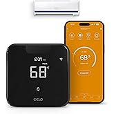 Breez Max | ENERGY STAR CERTIFIED Smart AC Controller | WiFi Thermostat for Mini-Split, Window, Portable ACs/Heat Pumps | AI-Based Tech | Free App, No Subscriptions | Alexa, Google, IFTTT etc. (Black)