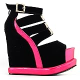 SHOW STORY Two Tone Double Platform High Heels
