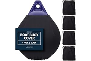 Byllstore Boat Buoy Covers | 1, 2 & 4-Pack | Black | Diameter x Length: 15″ x 19″ & 17.5″ x 21″ | Polyester (4-Pack & 17.5″ x 21″)