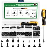 M.2 Screw Kit, 633PCS NVMe Screw M.2 SSD Mounting Kit-M2 M2.5 M3 Black Carbon Steel Laptop Notebook Computer Screws Set with 