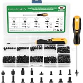 LuKaiSen 633Pcs M.2 NVMe SSD Screw Kit, Motherboard Standoffs Screws Set | Asus Gigabyte MSI MB Compatible IBM HP Dell Laptop Replacement Screws Set (M2 M2.5 M3) w/ Magnetic CRV Screwdriver PC Repair