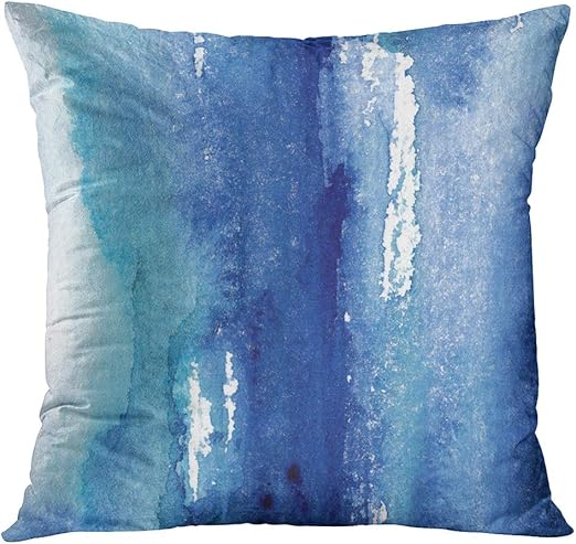 Amazon Com Tomkeys Throw Pillow Cover Blue Ombre Hand Made Shabby