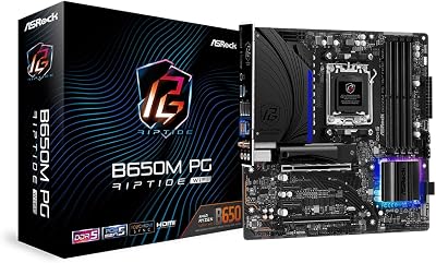 ASRock B650M PG Riptide WiFi Motherboard AMD AM5 Ryzen 7000 Series DDR5 Micro