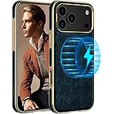 LOHASIC Magnetic for iPhone 17 Pro Case, Compatible with MagSafe, Modern Aesthetic Leather Design, Non-Slip Grip Protective Cover Phone Case for i Phone17 Pro 6.3" 2025 - Petrol Blue