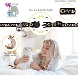 Baeuppit 2Pcs Breakaway Cat Collars Glow Moon Stars Safe Adjustable Kitten view 4