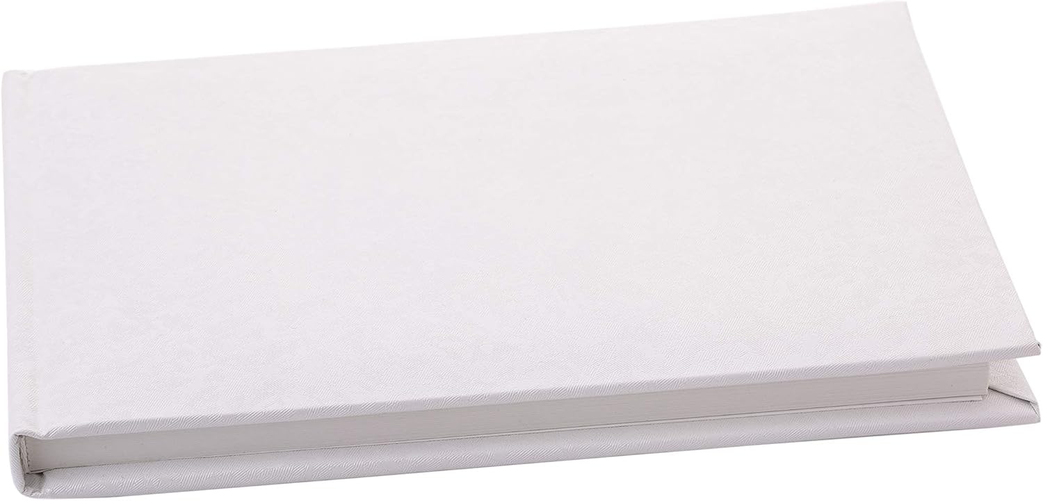 Kenro White Satin Wedding Guest Book Photo Album 76 Pages 20x14cm Non-Adhesive - Image 3