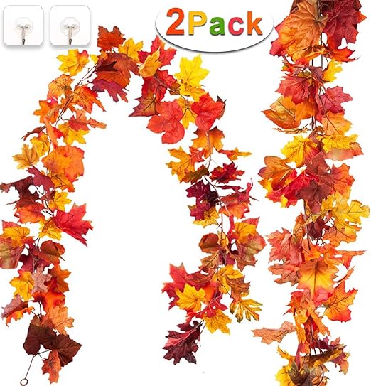 Amazon Com 2 Pack Fall Thanksgiving Decorations Maple Leaf Fall