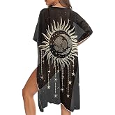 TOFRIMADE Long Swimsuit Coverup for Women Loose Beach Travel Swim Cover Up for Women Summer Swimwear Kimonos