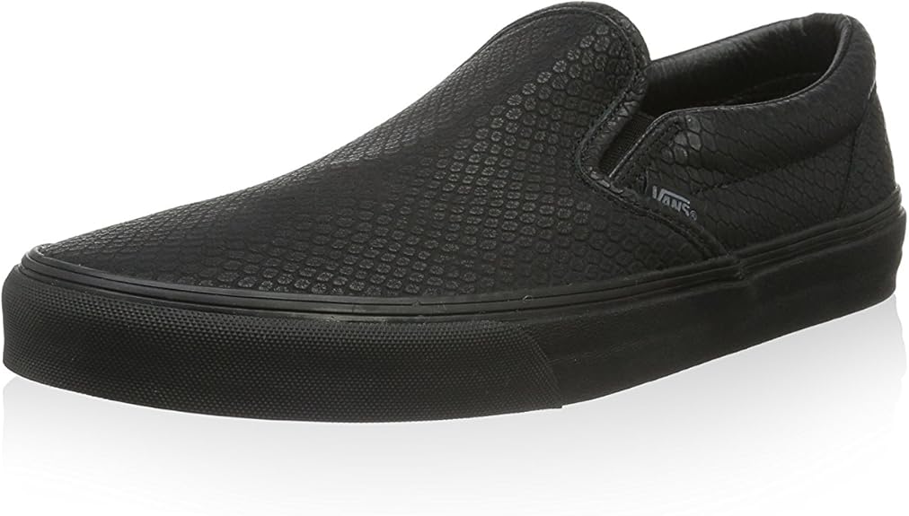 Amazon Vans スリッポン レザー バンズ スニーカー メンズ Snake Leather 蛇柄 黒 ブラック スネーク Us8 5 26 5cm シューズ バッグ