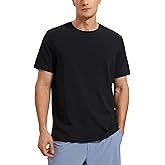CRZ YOGA Pima Cotton Shirts for Men - Short Sleeve Casual Crewneck T-Shirts Breathable Workout Daily Tee Tops