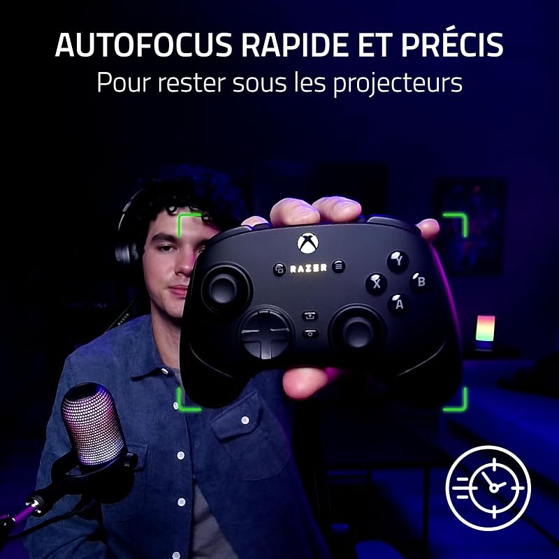 Kiyo V2 X - Webcam Full HD 1080p, 60 FPS pour Les créateurs - Autofocus Rapide - Objectif Grand Angle - Micro intégré - Compatible avec Open Broadcaster Software et Xsplit | Blanc