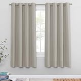 PONY DANCE Natural Thermal Insulated Short Curtains 52W x 54L Pair