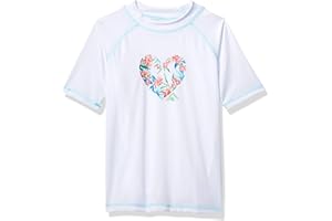 Kanu Surf Girls' Jade Rash Guard UPF 50+ Sun Protection Short Sleeve Swim Shirt