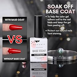 Makartt Base and Top Coat Gel, No Wipe Gel Top Coat