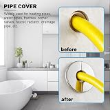 hifrom Chrome Split Flange Pipe Cover for 35mm Radiator Drain Pipes 2pcs view 4