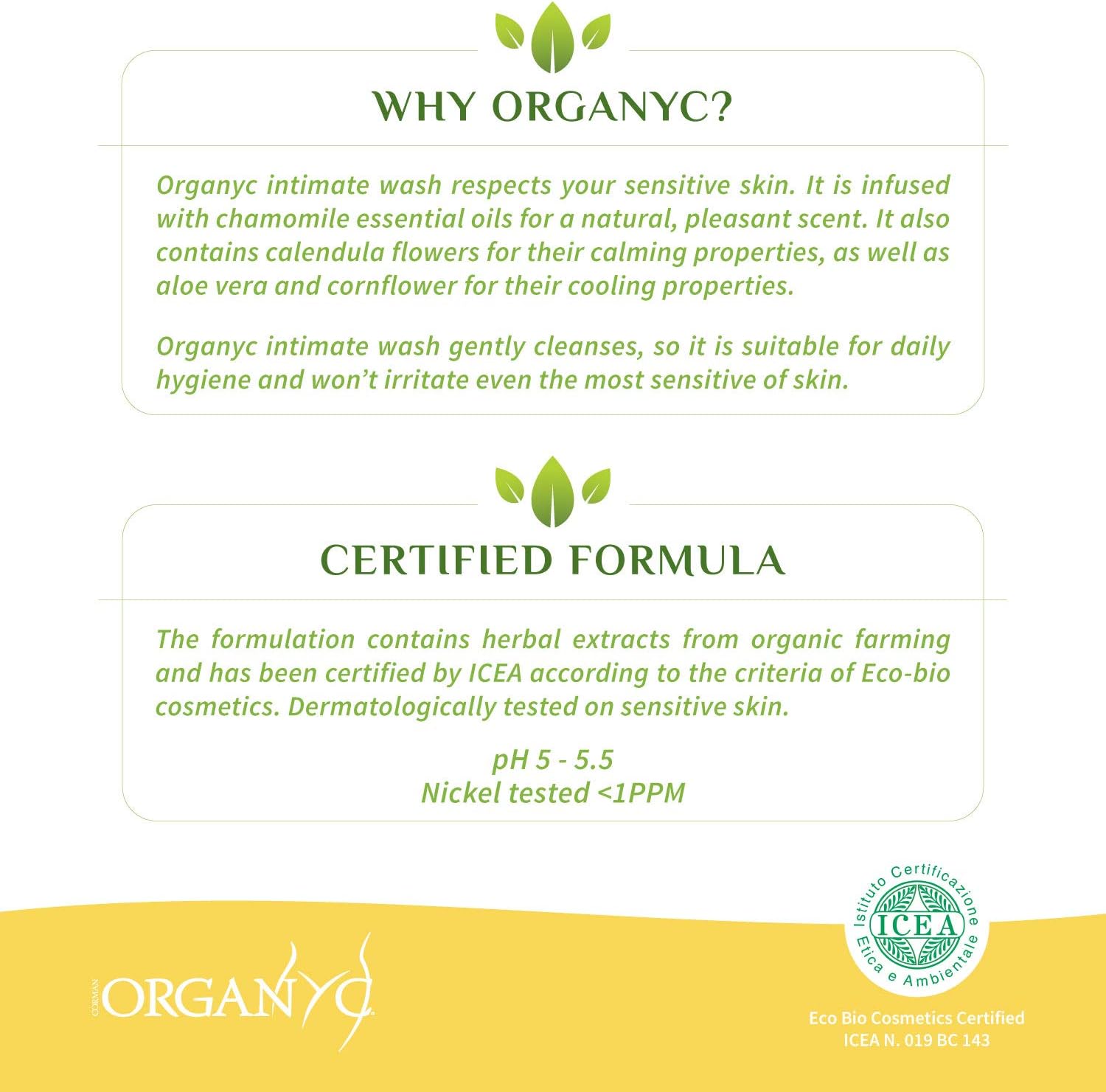 Organyc Intimate Wash for Sensitive Skin, 8.5 Fluid Ounce: Health & Personal Care