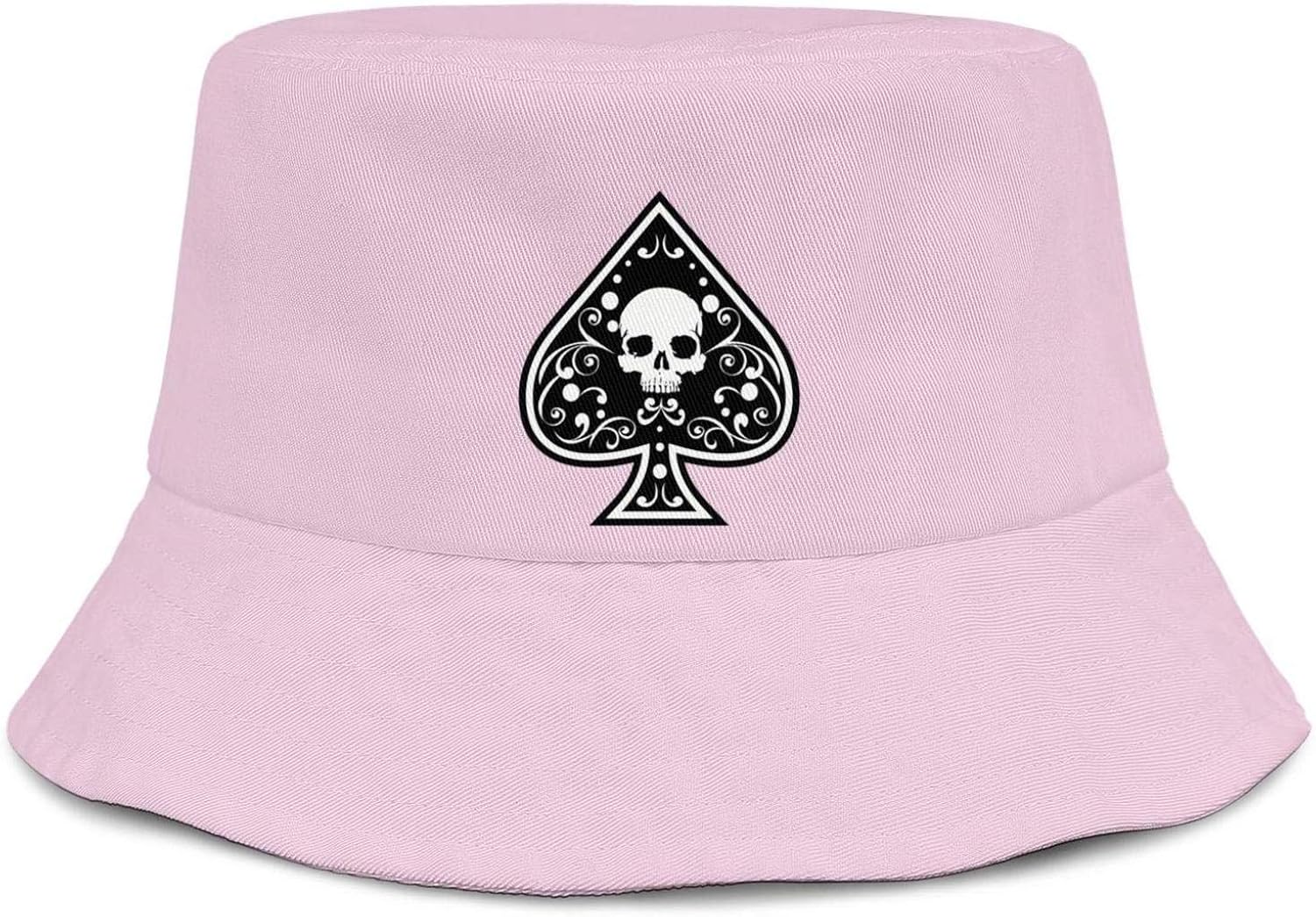 Unisex Bucket Hat Ace of Spades Skull Packable Outdoor Camping Fishing