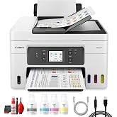 Canon MAXIFY GX4020 All-in-One Printer (5779C002) Bundle | For Home Office, Small Business, Labels, Efficient Wireless Printing + Printer Cable + Cleaning Kit (9pc Bundle)