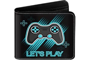 EXXBYELI Gaming Gifts for Boys Wallet Gamepad Leather Wallets Credit Id Card Cash Holder Rfid Blocking Zipper Cool Funny Aesthetic Gaming Wallets Gifts With Coin Pocket Id Window Wallets for Boys Gamers Men