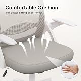 nasPaluro Ergonomic Mesh Office Chair Gray with Flip-Up Armrests Lumbar Support view 7