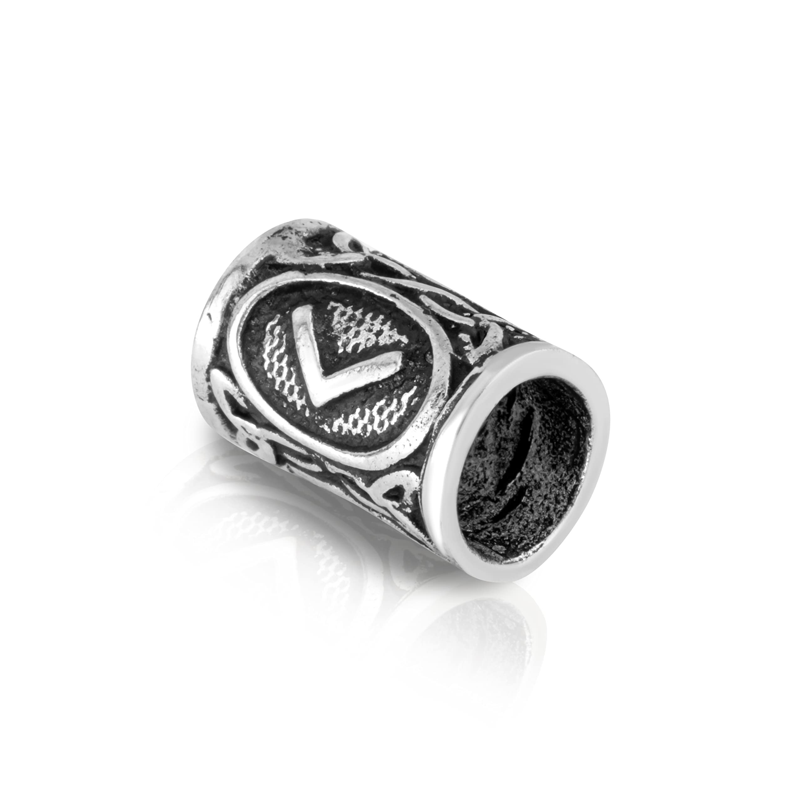 NKlaus KENAZ - 925 Sterling Silver Futhark Beard Bead Germanic Celtic Viking 3568