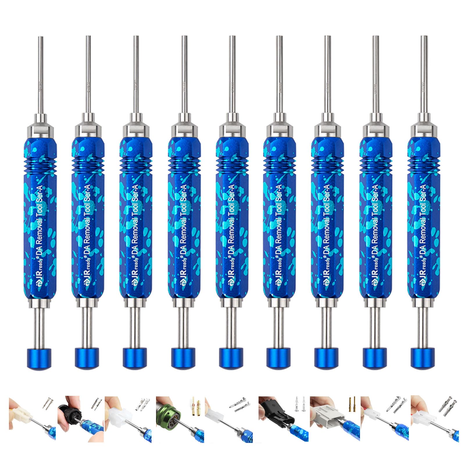 Photo 1 of MISSING 1****JRready ST5289 Tube Type Ejector Rod Contact Pin Extraction Tool for Molex .062" & .093”/HARTING/TE Heavy Duty/Weather Pack/AMP 4.2/6.35/2.13/CPC/RT360 Contacts, Terminal Insertion Toolsl, 9PCS