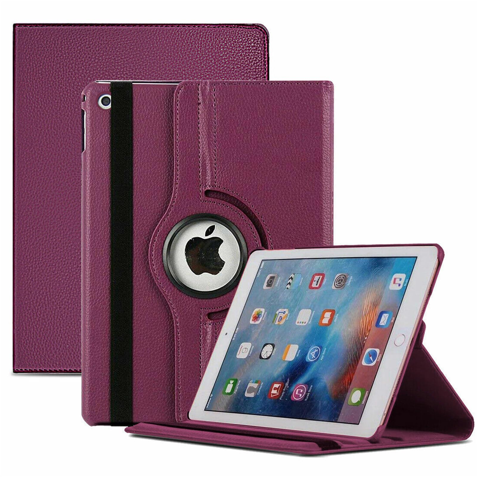 PROTech 360 Rotate Case for iPad 9.7-Inch Air 1 (2013), iPad Air 2 (2014), iPad 5th (2017) iPad 6th (2018) Auto Sleep/Wake, Lightweight Protective Tablet Cover (Purple)