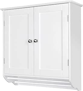 YOUKE Armario de Pared con Armario de bañoArmario Colgante con Toallero