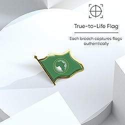 African Union Flag Lapel Pin - Enamel Metal