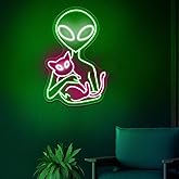 Alien Neon Signs Alien LED Light Alien Cat Neon Light Cat Neon Sign Aesthetic Room Decor Nursery LED Sign Custom Neon Sign UFO Neon Sign
