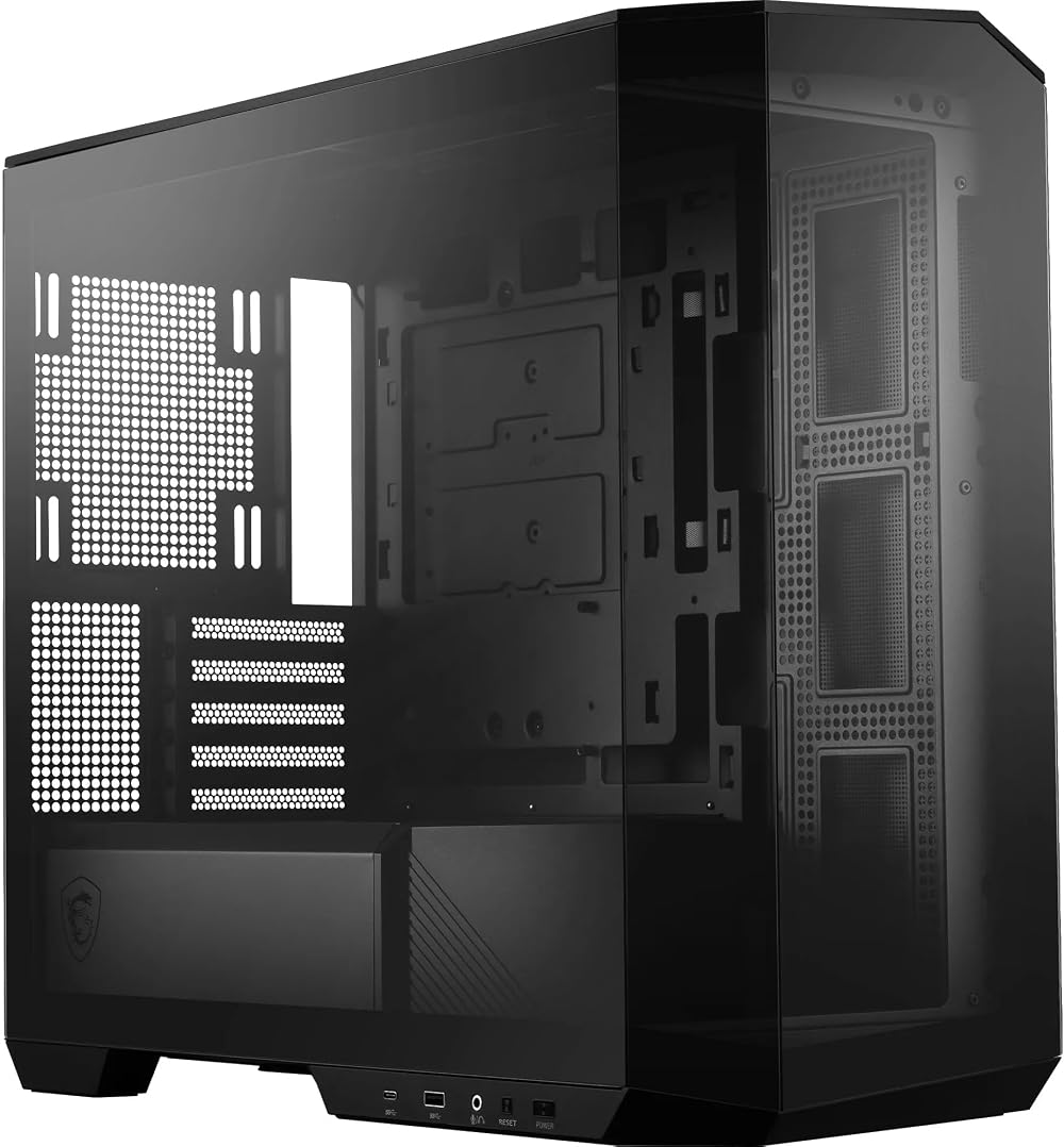 MSI MAG PANO M100L PZ Micro-ATX PC Case USB-C 20Gbps GPU Stand Dust Filters