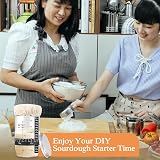 Eidoct Sourdough Starter Jar Kit 730ml with Aluminum Lid & Accessories view 4