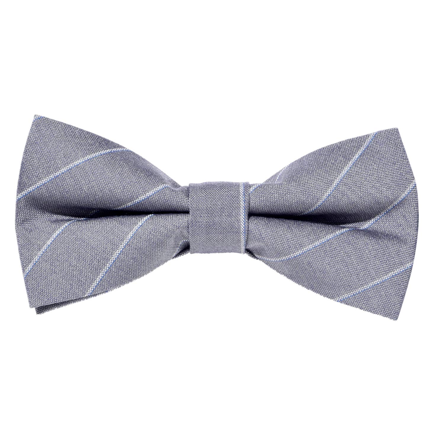 MASADA corduroy bow tie grey striped - men's accessory in vintage look, continuously adjustable, handmade with hook closure - 12 x 6 cm