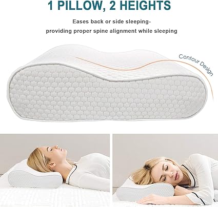 Amazon Com Contoured Memory Foam Pillow Orthopedic Contour