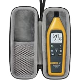 co2CREA Hard Travel Case for Fluke 971 Temperature Humidity Meter | Portable Storage, Space For Meter Accessories, Organized Interior, Secure Zipper