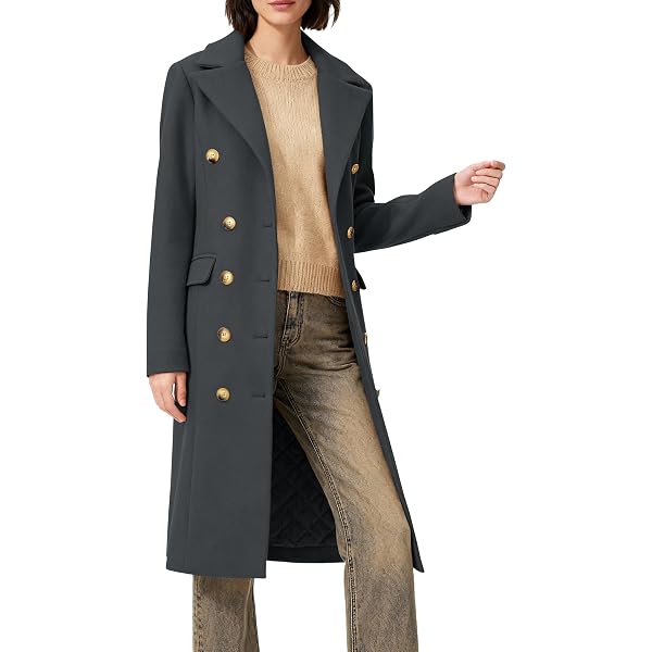 Zeiyignr Men's Trench Coat Mandarin Collar Long Formal Jacket