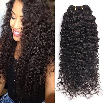 Amazon Com Msgem Brazilian Virgin Hair Curly Wave 4 Bundles 100