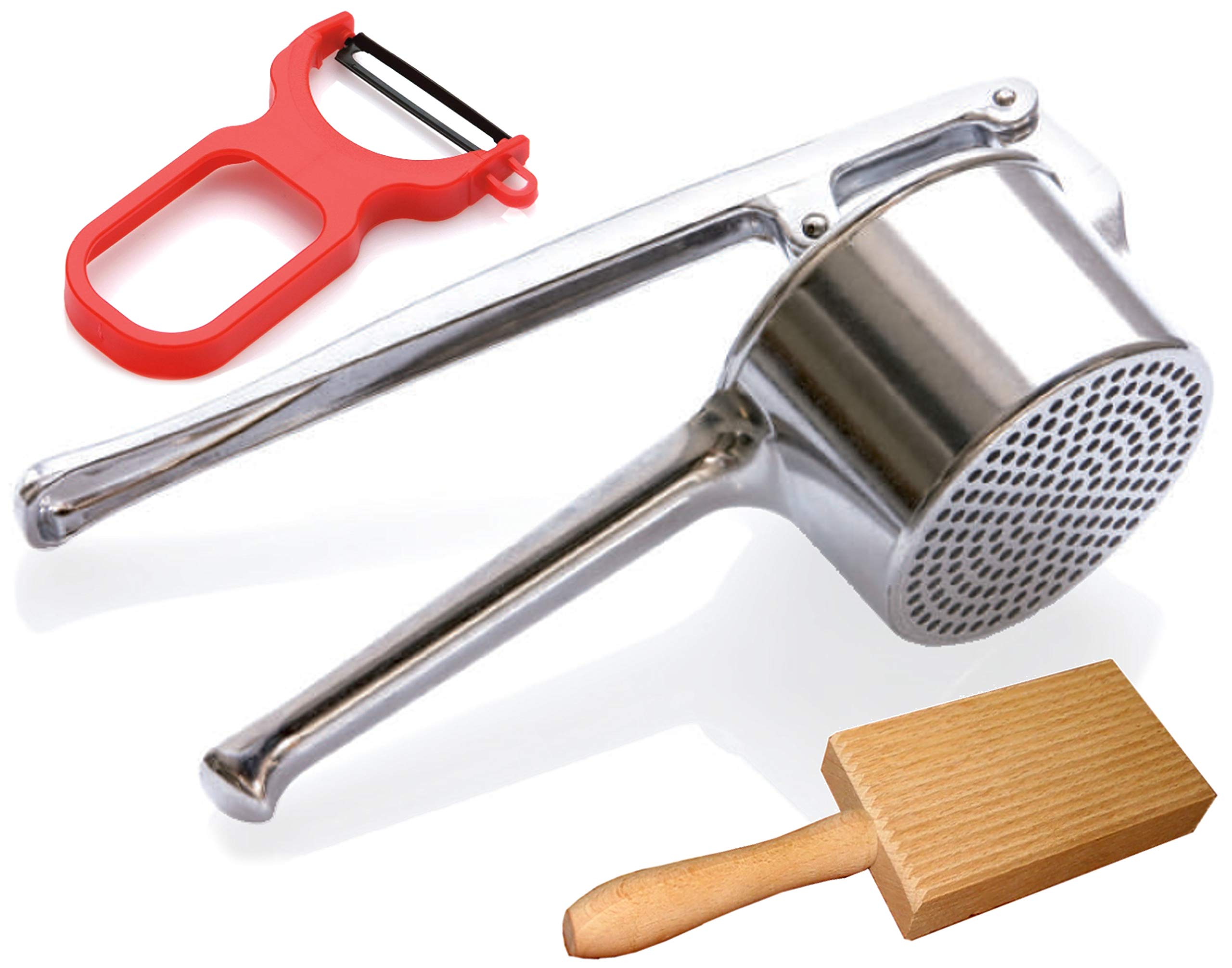 ZASEVES Potato Crusher with Peeler Potatoes and Riga Gnocchi Kit All Xpotato Italian Products Creations Colours in the Heart